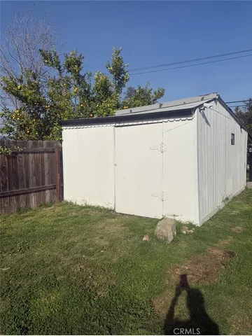 a backyard of a house