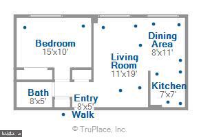 8601 Manchester Road, Unit 319 Silver Spring, MD 20901 - Photo 70 of 70 Floor Plan w measures