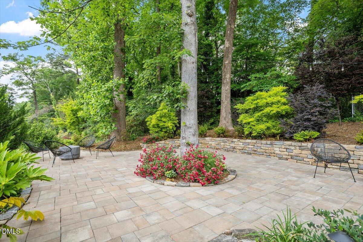 1410 Duplin Road Raleigh, NC 27607 - Photo 52 of 54 Meandering Patio with Sitting Areas