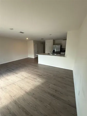 a view of a porch with a backyard