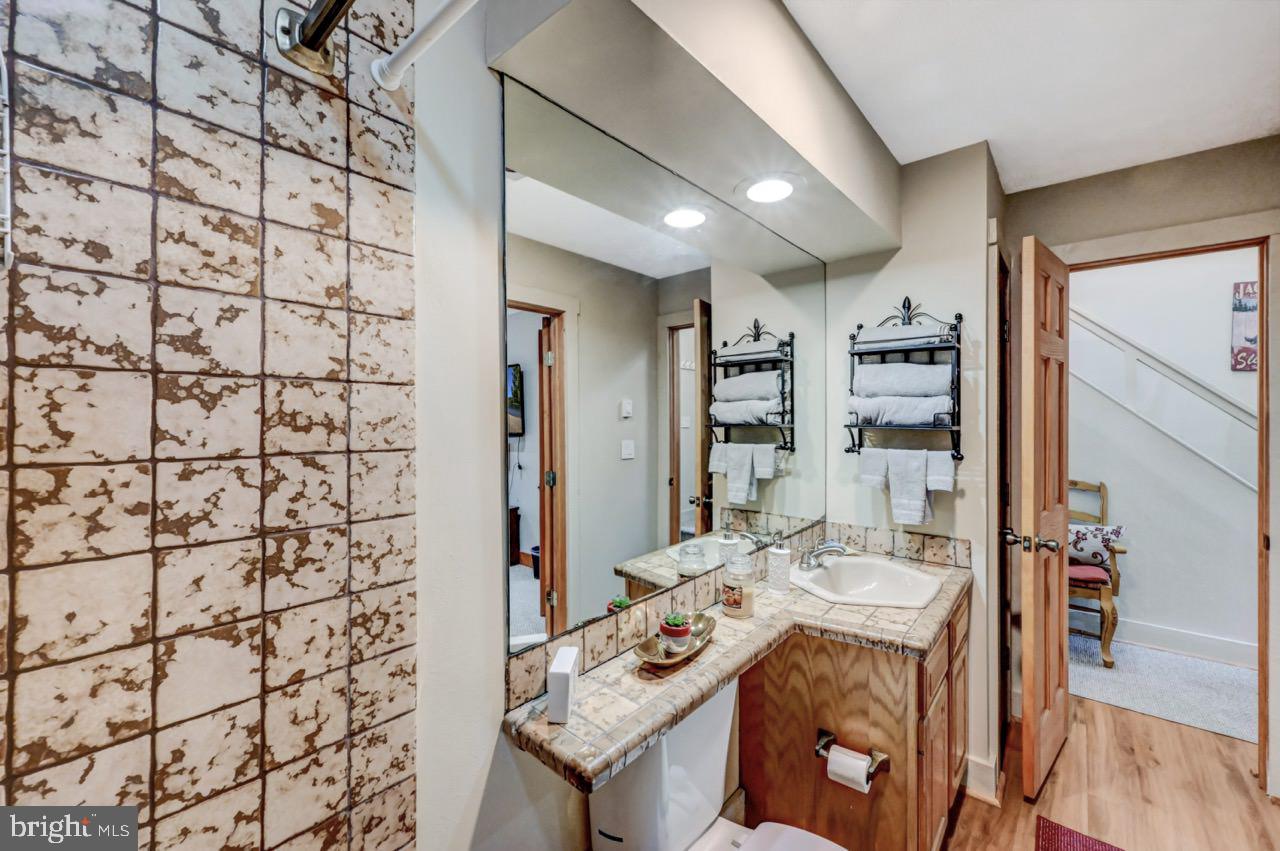390 Snow Ridge Cir Lake Lake Harmony, PA 18624 - Photo 43 of 60 a view of a bathroom with a sink and a bath tub