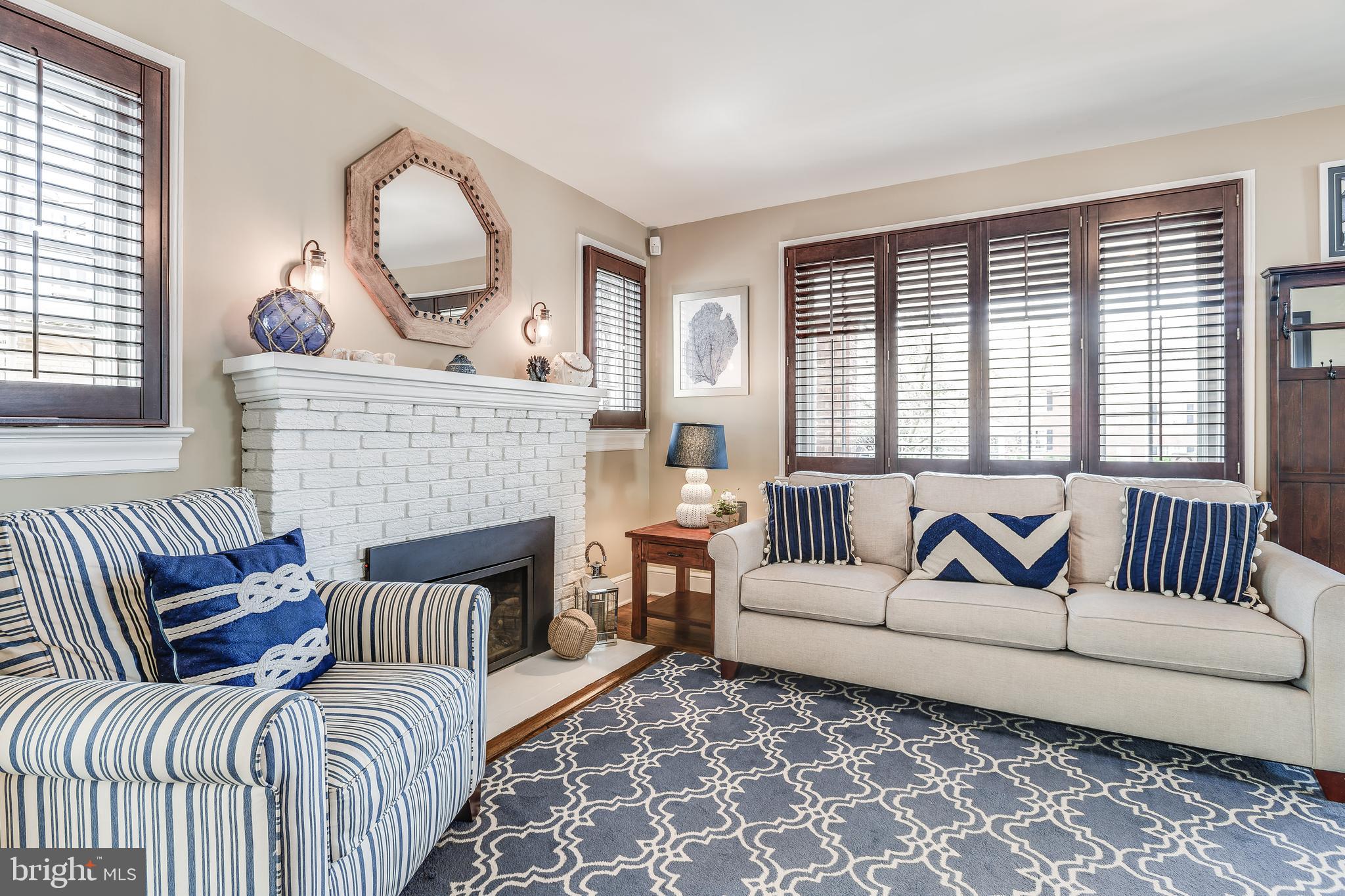 Plantation Shutters in Living Room