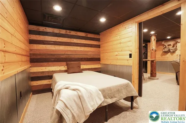 a room with furniture