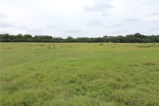 a view of a lake with houses in the back