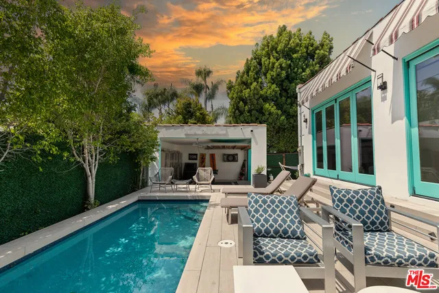 a view of outdoor space yard deck patio and outdoor seating