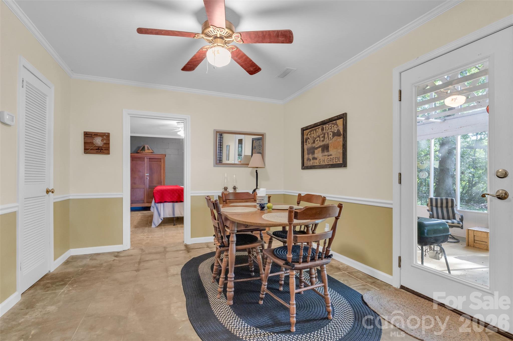 3605 Skyuka Mountain Road Columbus, NC 28722 - Photo 7 of 48 a view of a dining room with furniture