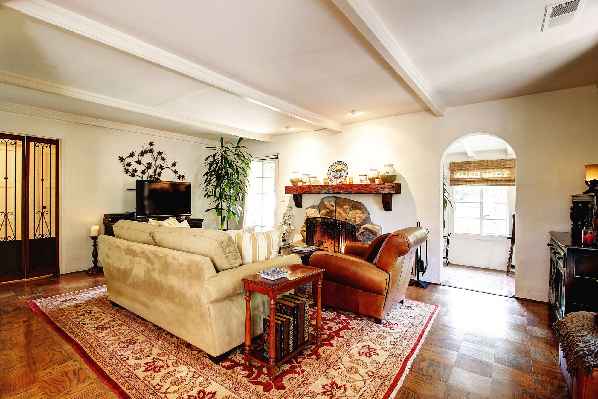 615 Romero Canyon Road Montecito, CA 93108 - Photo 7 of 24 Living Room from Dining_615 Romero Canyo