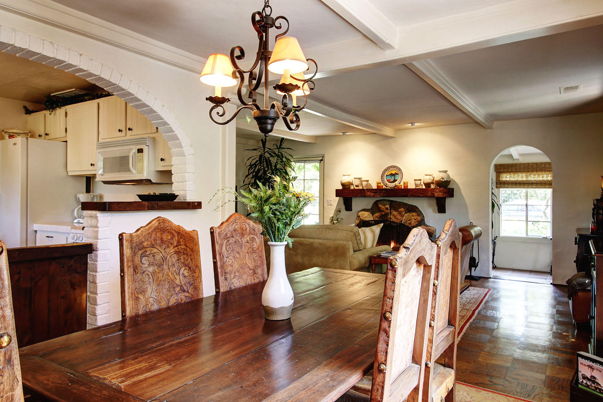 615 Romero Canyon Road Montecito, CA 93108 - Photo 9 of 24 Dining to Living_615 Romero Canyon
