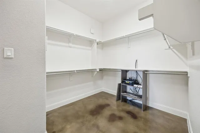 a view of a room with rack on the wall