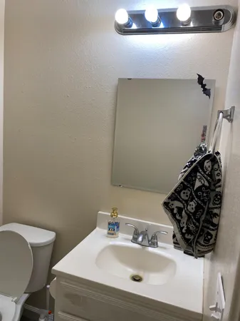a bathroom with a sink and a toilet