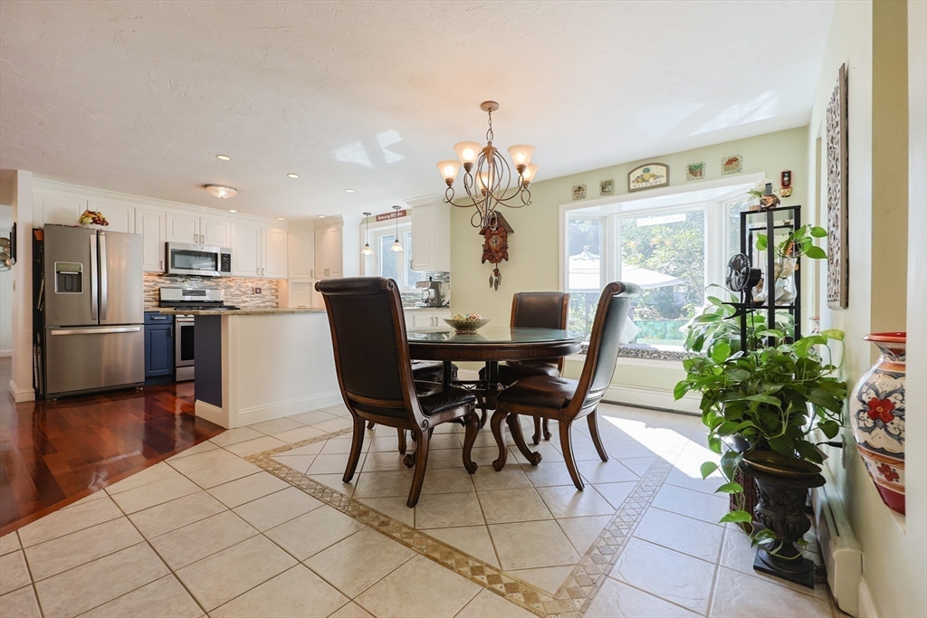 2 Rhodes Avenue Sharon, MA 02067 - Photo 5 of 42 a view of a dining room with furniture and a chandelier