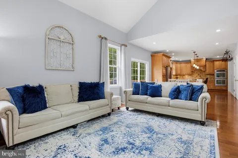 a living room with furniture and a couch