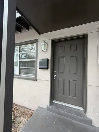 a view of front door