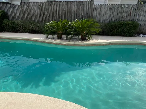 a view of a backyard with a garden