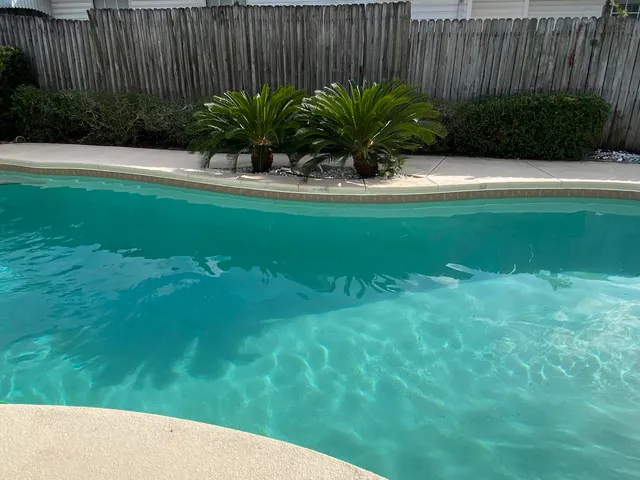 a view of a backyard with a garden