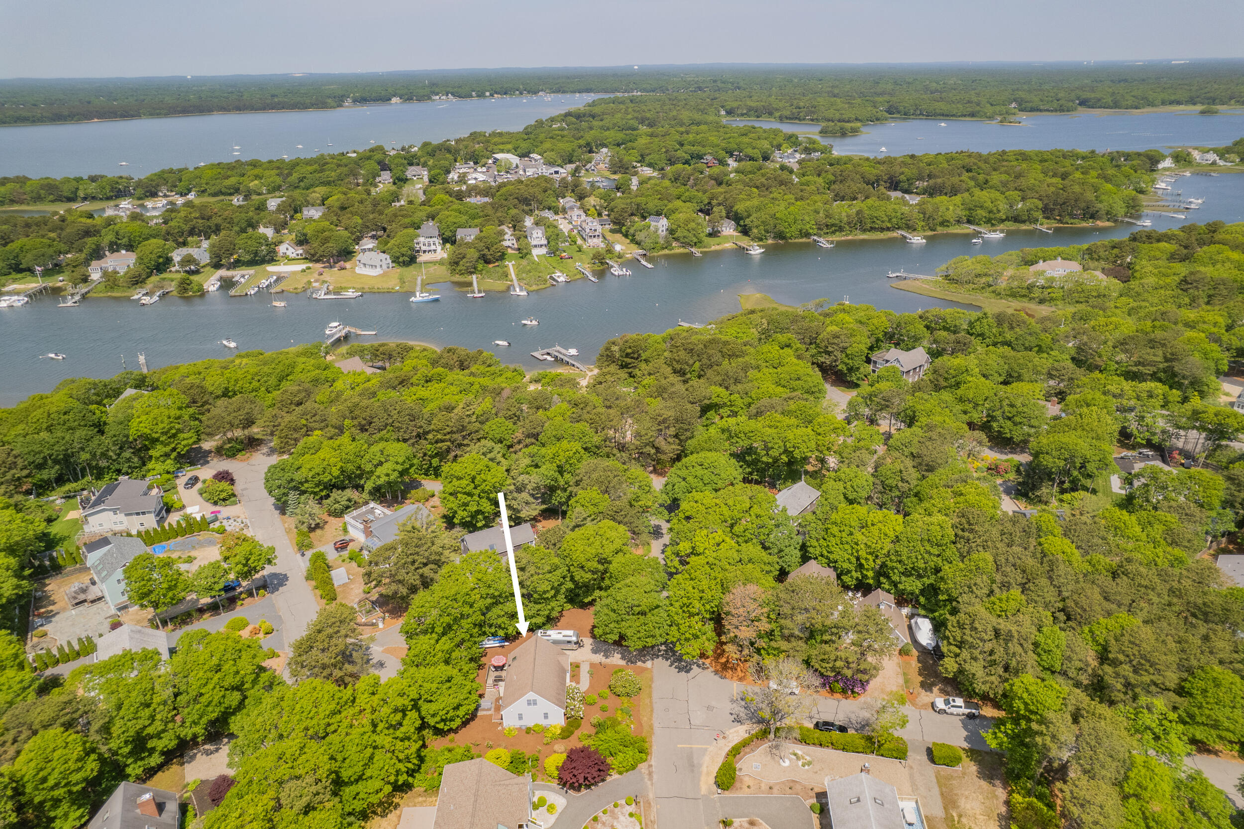 64 Manitoba Road Mashpee, MA 02649 - Photo 19 of 26 64 Manitoba Road - Aerial View
