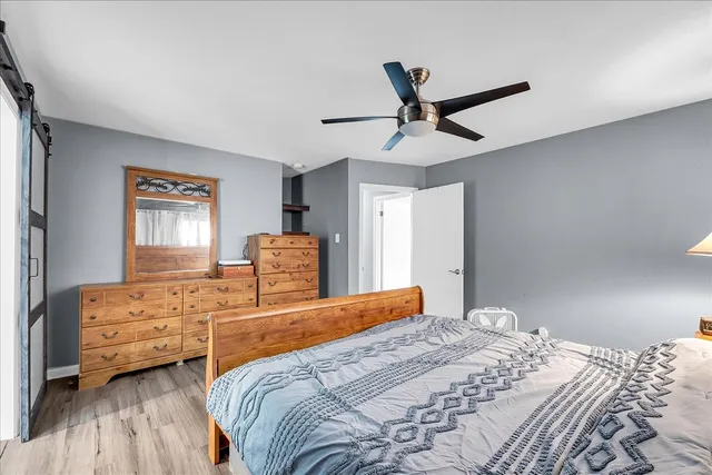 an aerial view of house with yard