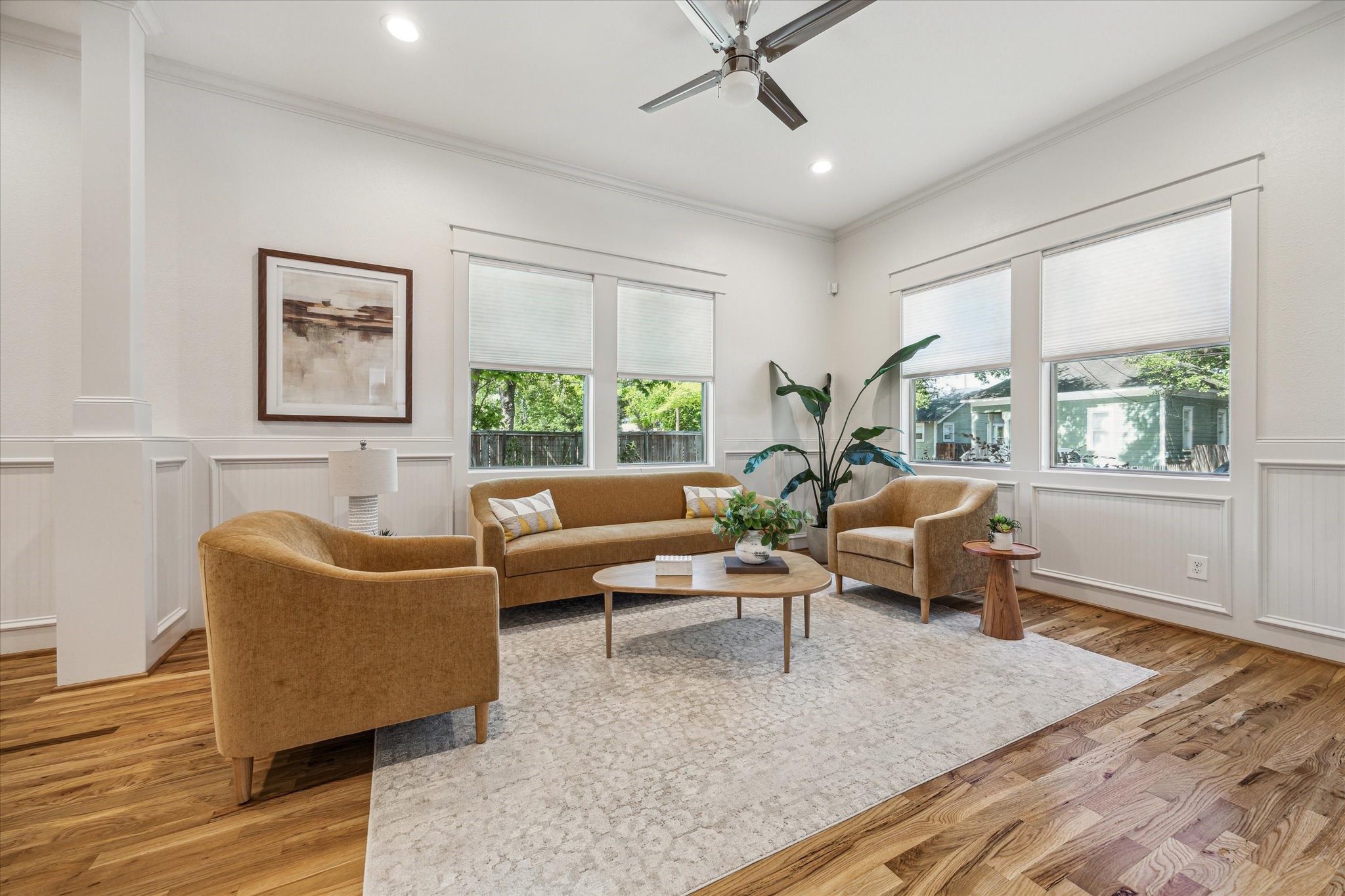 1833 Tabor Street Houston, TX 77009 - Photo 5 of 28 Welcome in! This inviting front room has abundant light, warm hardwood floors and plenty of space to relax and entertain