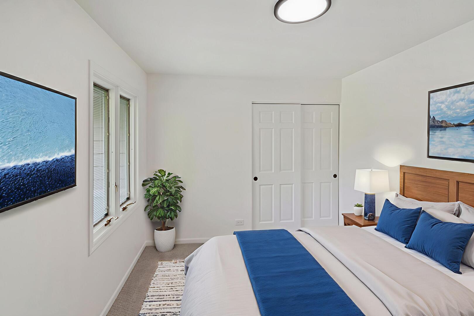 185 Cold Spring Road Barrington, IL 60010 - Photo 23 of 40 a bed room with a bed and a potted plant