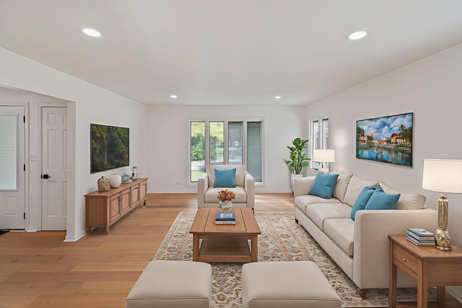 185 Cold Spring Road Barrington, IL 60010 - Photo 7 of 40 a living room with furniture and a flat screen tv