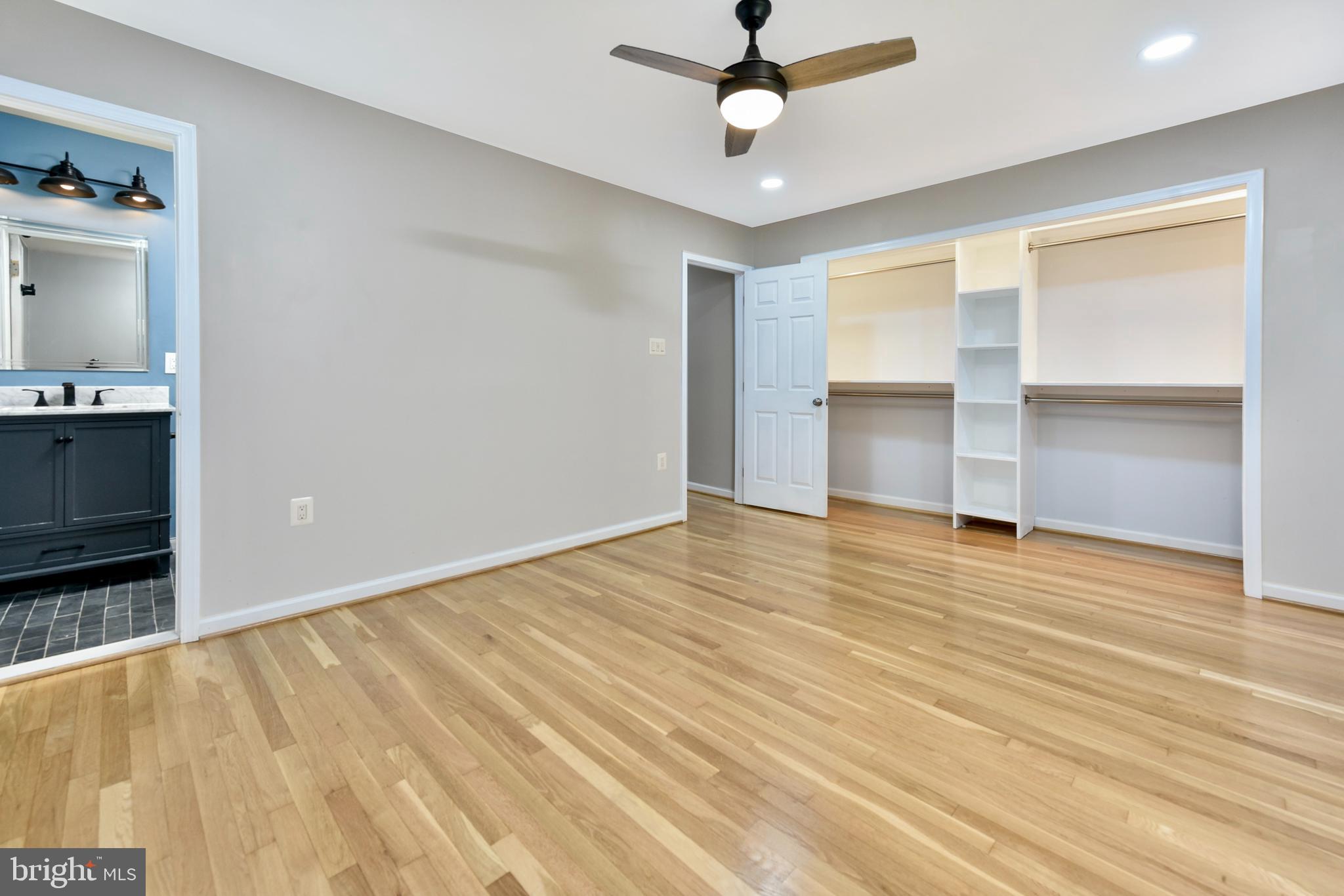 5012 Dodson Drive Annandale, VA 22003 - Photo 15 of 44 a view of room with wooden floor and ceiling fan