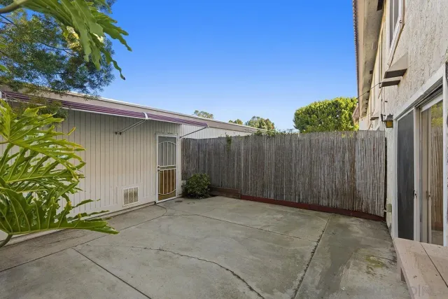 a backyard of a house