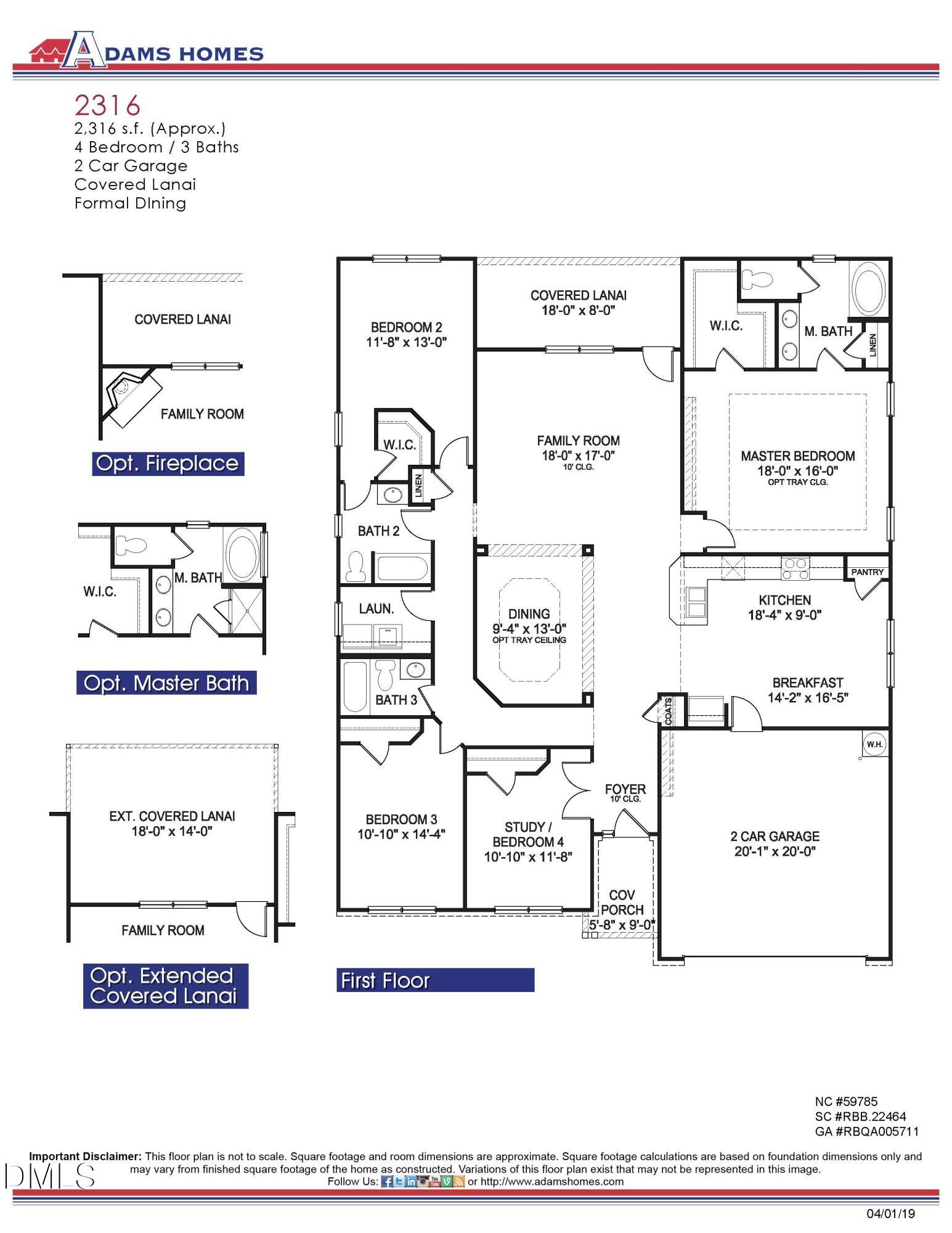 279 Galway Road Lillington, NC 27546 - Photo 36 of 36 2316 Floorplan