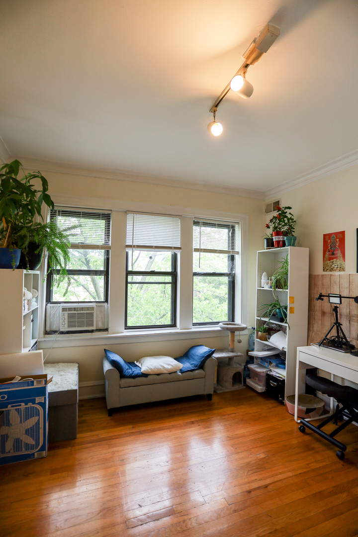 2325 West Addison Street, Unit 3 Chicago, IL 60618 - Photo 5 of 12 a living room with furniture and a large window