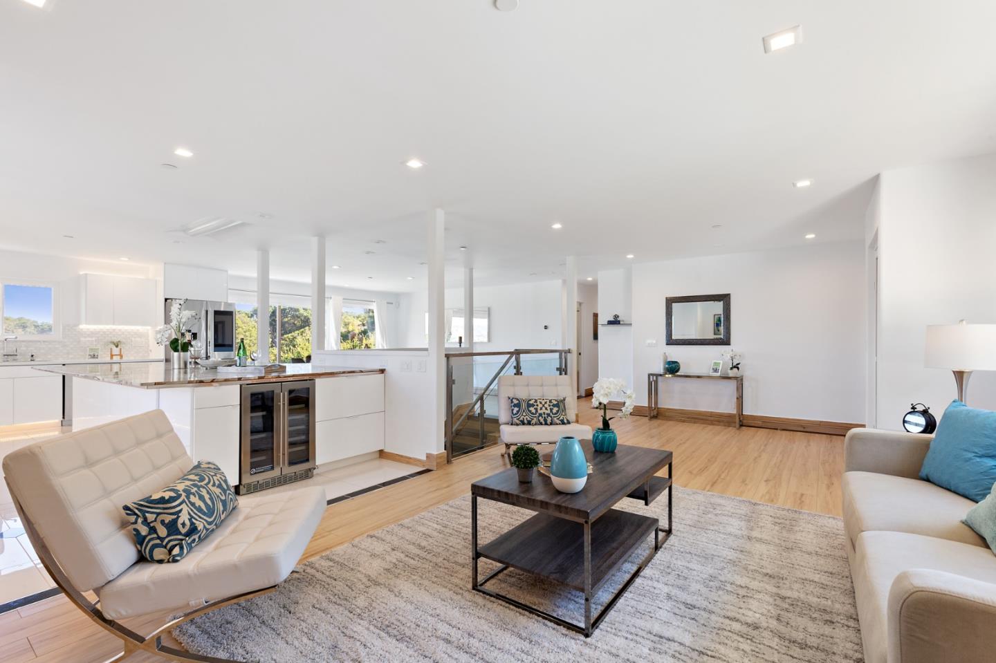 22 Bertocchi Lane Millbrae, CA 94030 - Photo 10 of 50 a living room with furniture and kitchen view