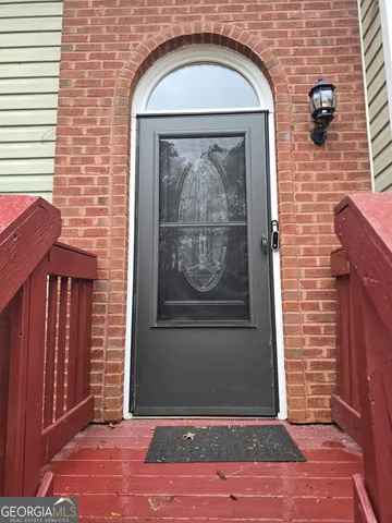 a view of front door of house
