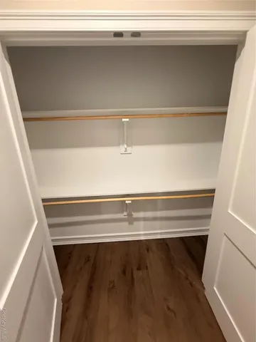 a close view of closet