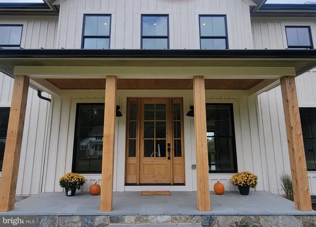 a view of a entryway door front of house