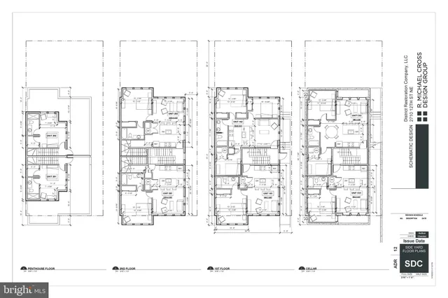 a view of a building with a street sign on a wall