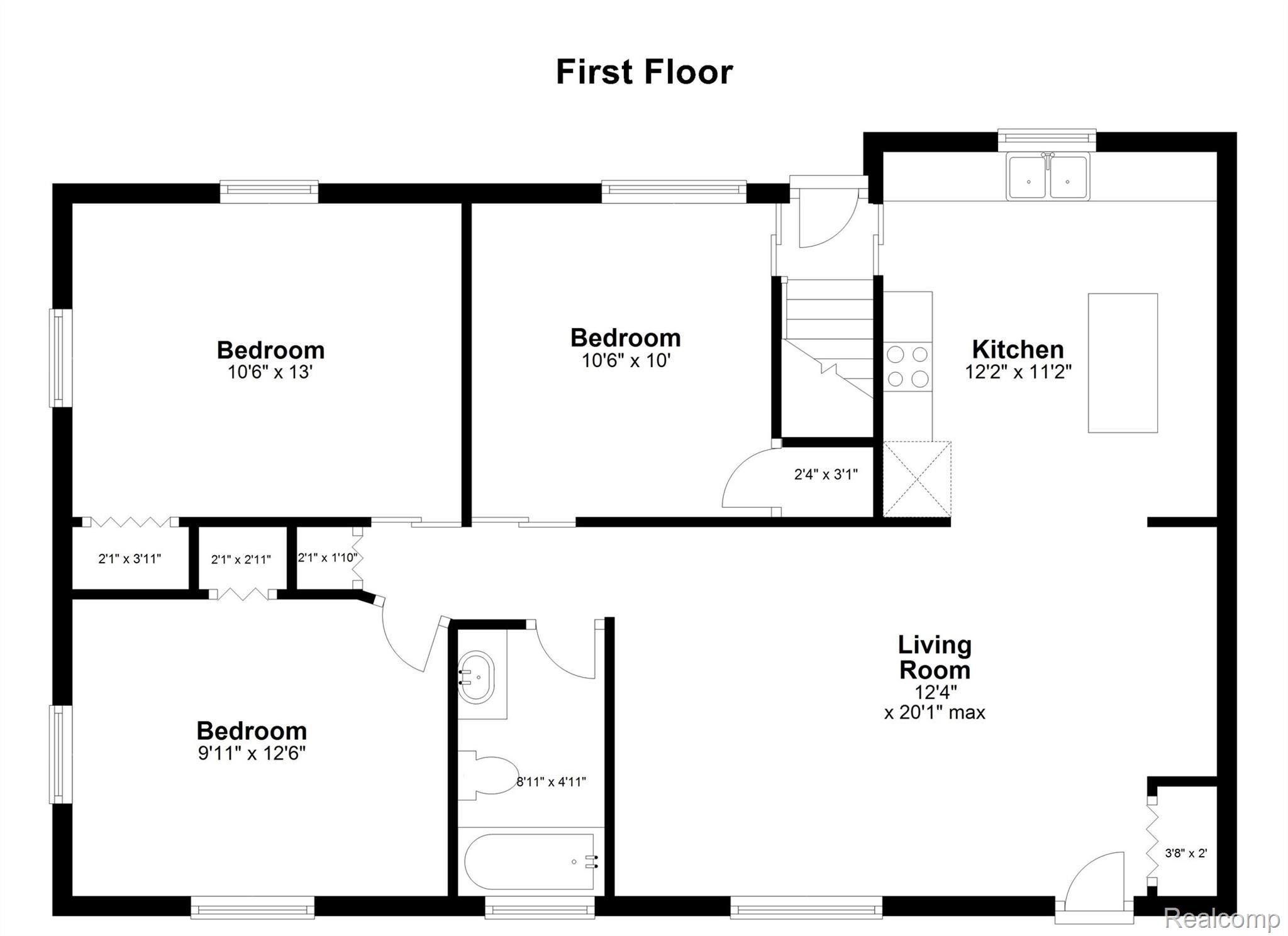 17904 Inkster Road Romulus, MI 48174 - Photo 30 of 31 17904 Inkster Rd, Romulus - Floor 1.jpg