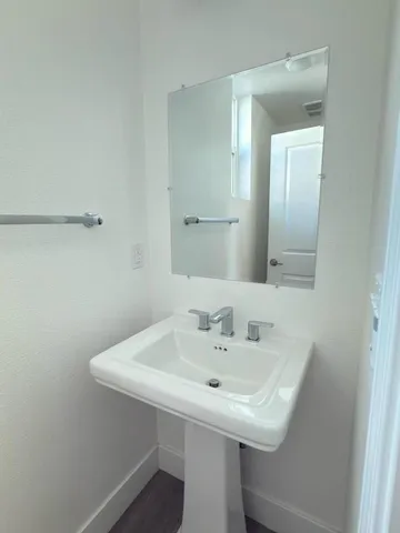 a sink and a mirror