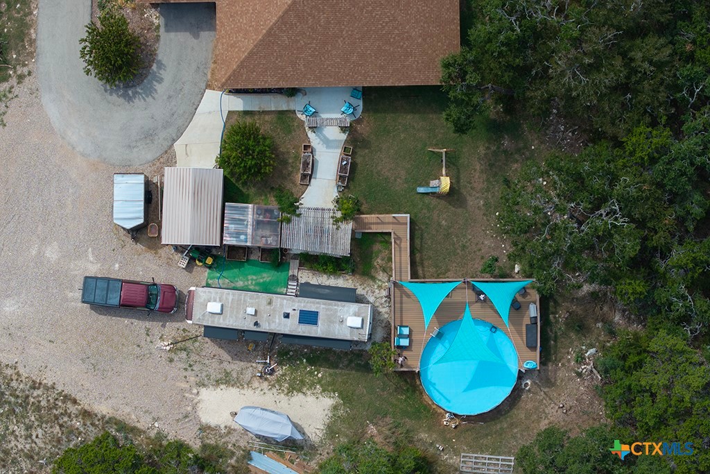 861 Rutherford Fischer, TX 78623 - Photo 22 of 38 Aerial View of backyard.