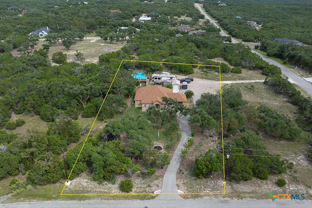 861 Rutherford Fischer, TX 78623 - Photo 7 of 38 Aerial view. Buyers to verify all measurements. Sellers Survey available. Additional 1+ acre CORNER LOT next door for sale.