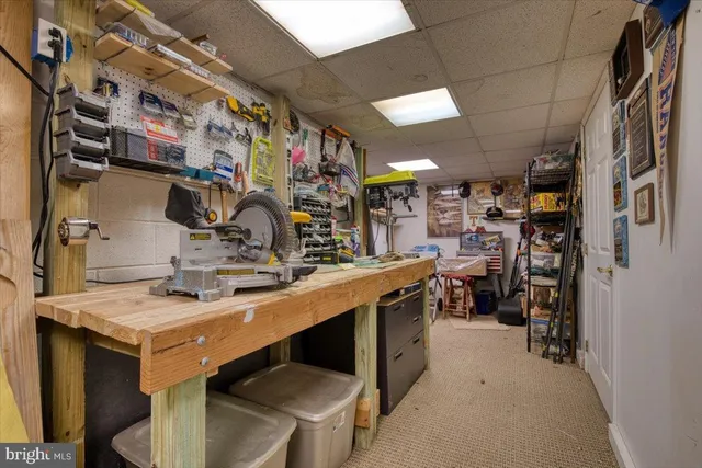 a kitchen with lots of counter top space