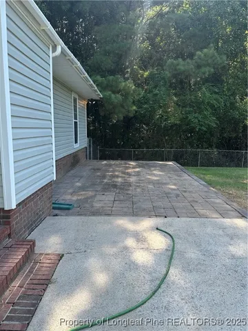 a view of a backyard of a house