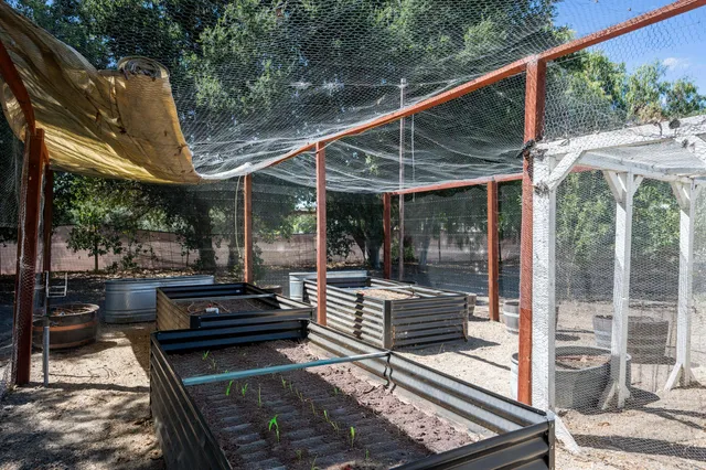 a view of outdoor space with seating area