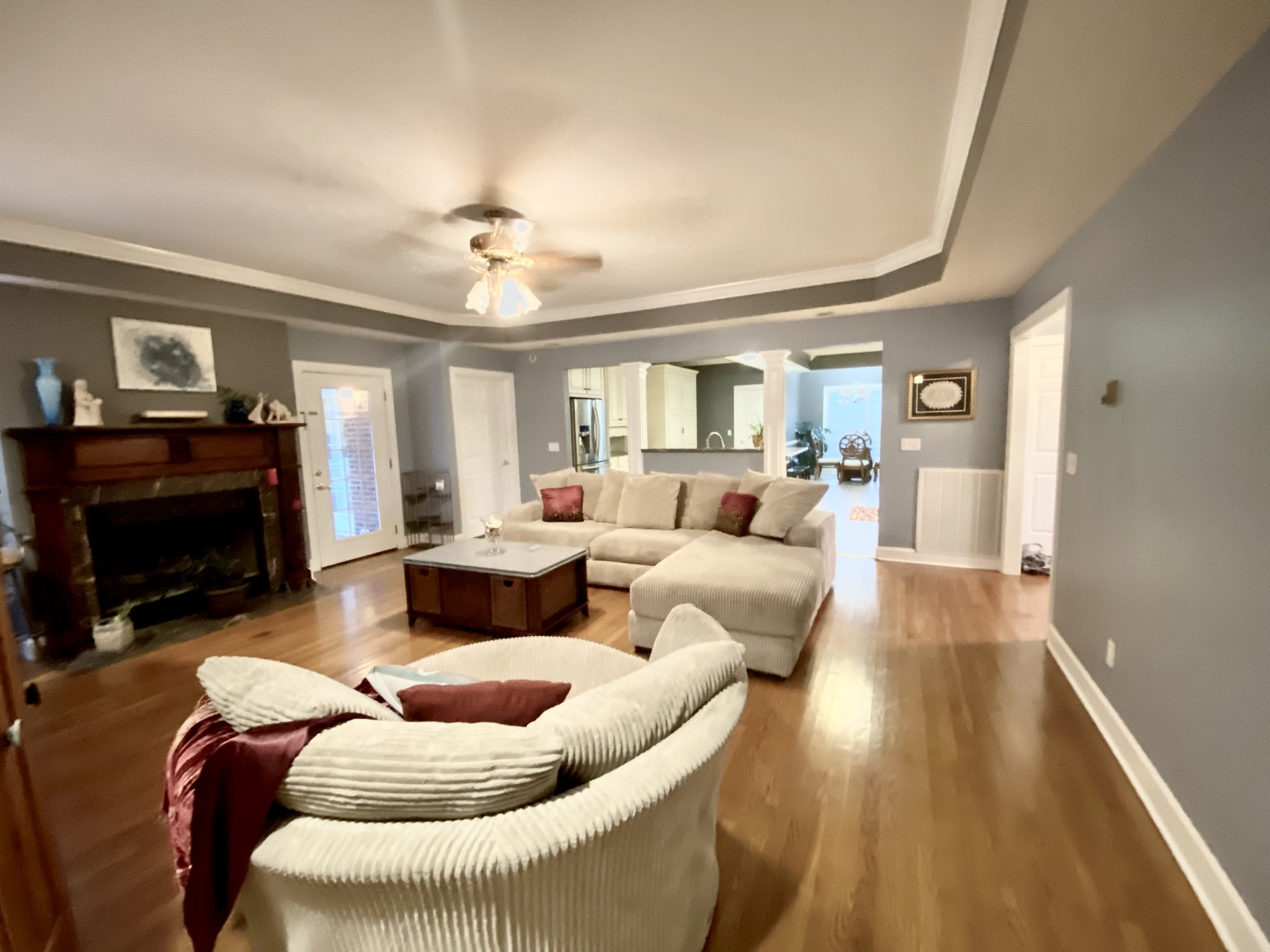 331 Duck River Road Manchester, TN 37355 - Photo 3 of 26 a living room with furniture or couch and a fireplace