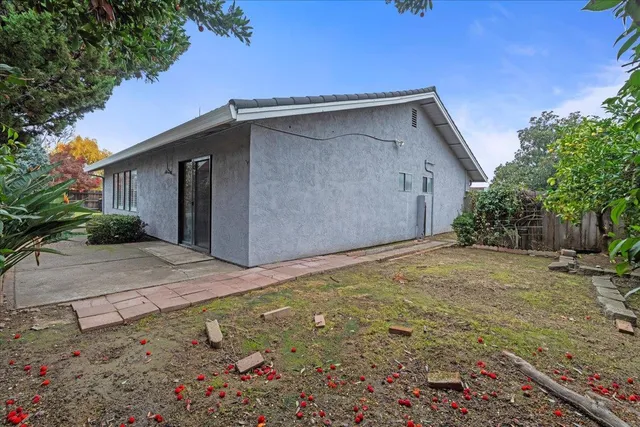 a backyard of a house