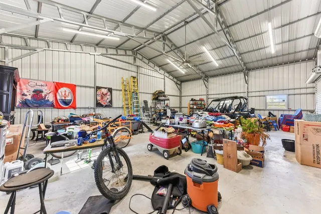 a view of a water with an outdoor space