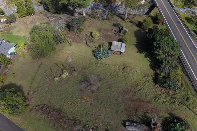 an aerial view of a residential houses with outdoor space