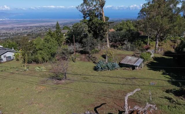 an outdoor view of a house with garden