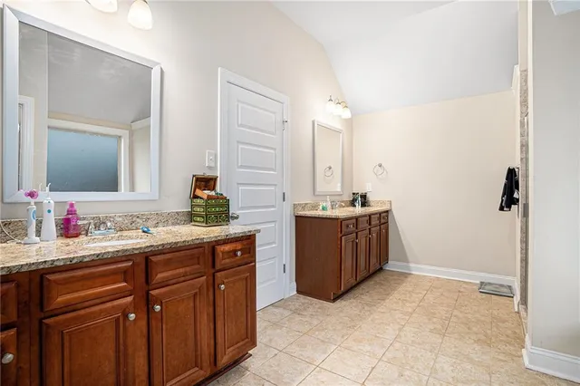 a white bath tub sitting in a bathroom