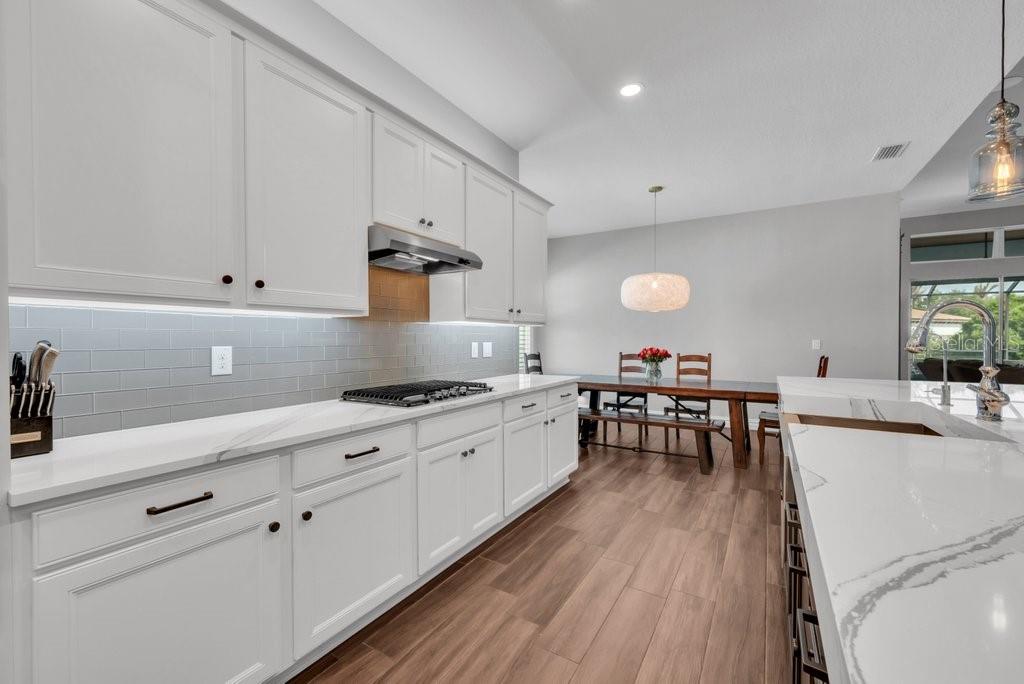 14908 Bassinger Lane Lithia, FL 33547 - Photo 15 of 56 a large white kitchen with wooden floors and white stainless steel appliances