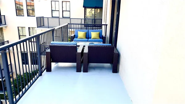 a view of city from balcony