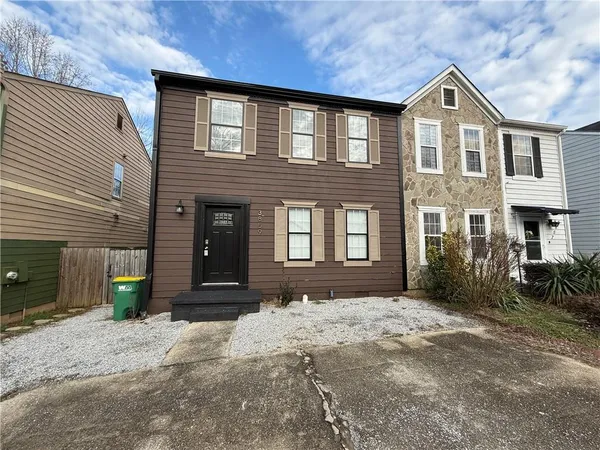 a front view of a house