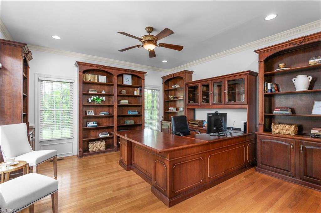 8505 Case Ridge Drive Oak Ridge, NC 27310 - Photo 9 of 35 Main floor office with built-ins!